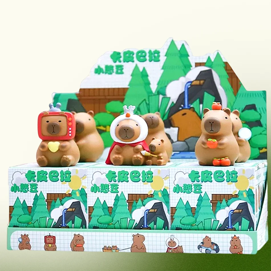 

Hot Capybara Figure Blind Box Simulation Capibara Kawaii Anime Animals Figures Doll Children Birthday Christmas Gift