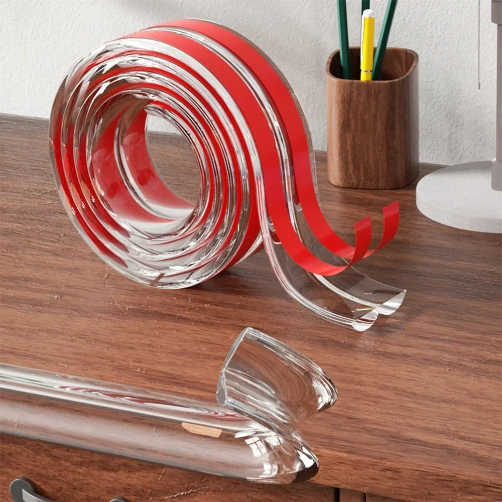 Protector de borde de mesa transparente, tira de protección de silicona para bebés, cinta autoadhesiva a prueba de colisiones, Protector de esquina de muebles de seguridad