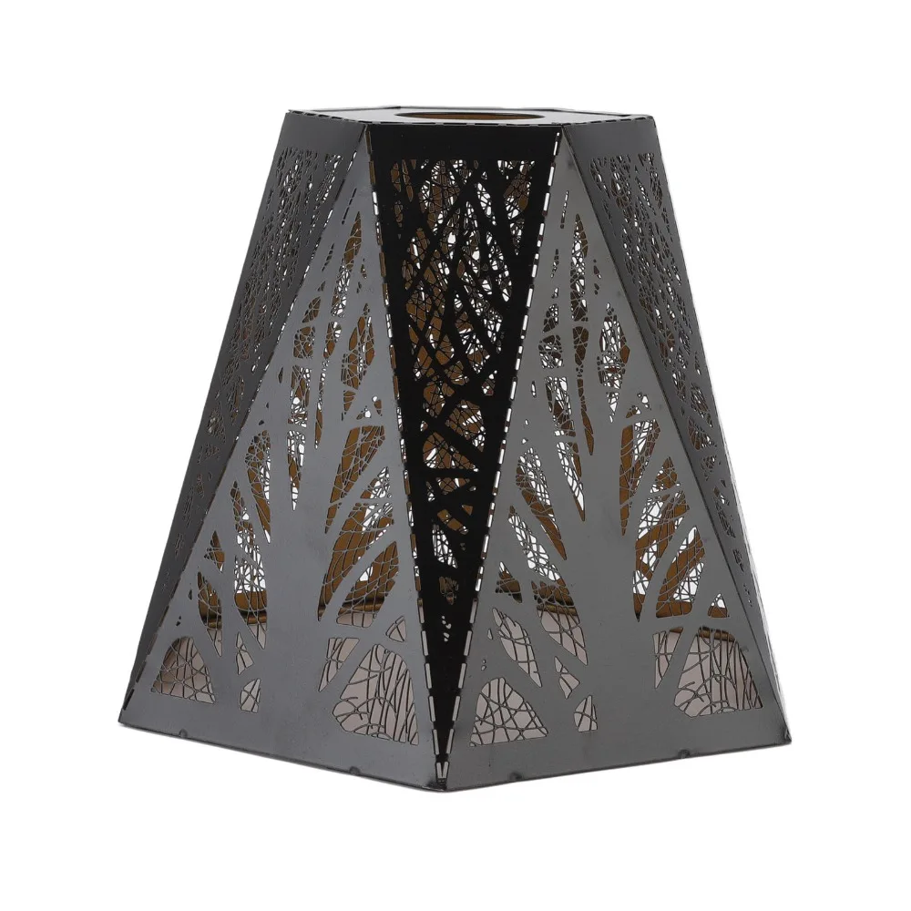 Simple Iron Lampshade Geometric Pattern Medium Size Chandelier Lamp Shades Lamp Cover Table Lamp
