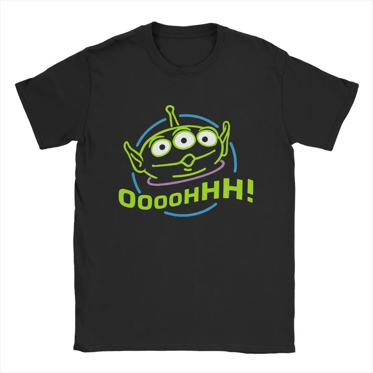 Oooohhhhhh! Alien T Shirt for Men Cotton Unique T-Shirt Crew Neck Toy Story Tee Shirt Short Sleeve Tops Unique