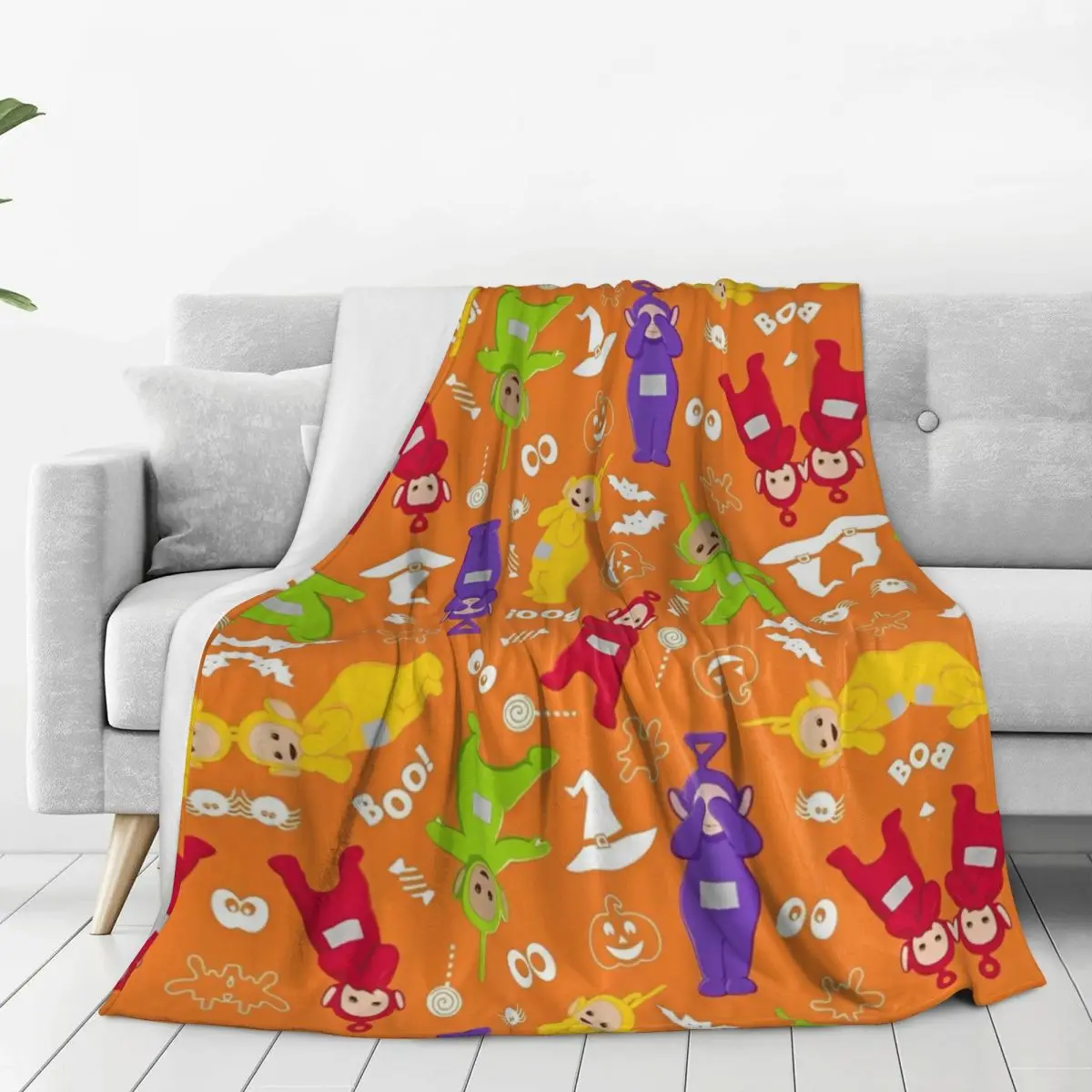 The-Teletubbies Tinky Winky Laa-Laa Blanket Travel Office Flannel Throw Blanket For Couch Chair Soft Warm Quality Bedspread