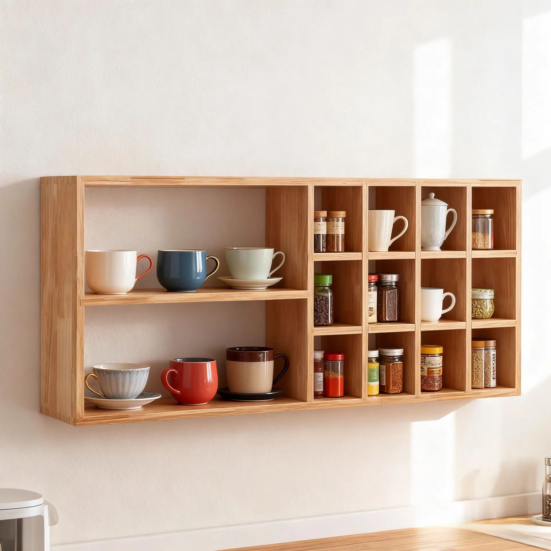 

Multi-layer shelf Wall storage rack Living room ledge Display rack Household cup holder Dining side cabinet Display