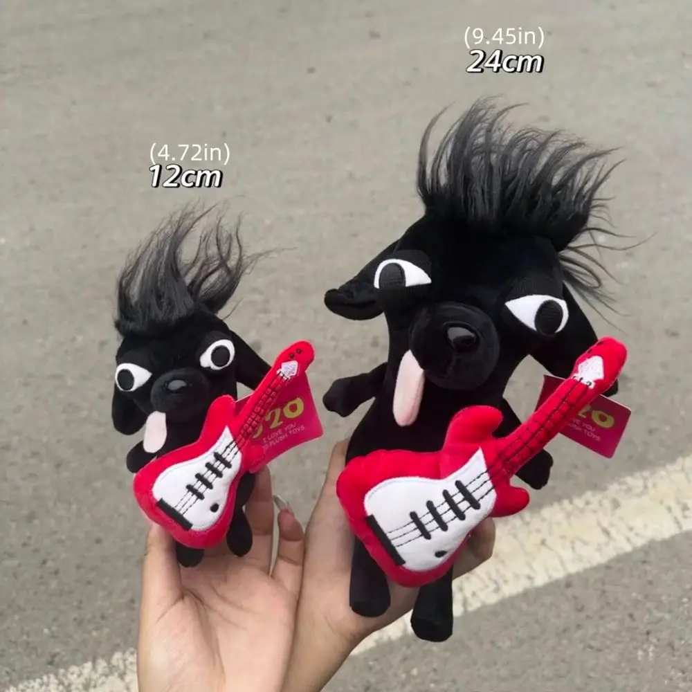 Magnetische knuffels Chihuahua pluche sleutelhanger puppy huisdier zwarte kleur gevulde Chihuahua pop Kawaii Chihuahua pop sleutelhanger
