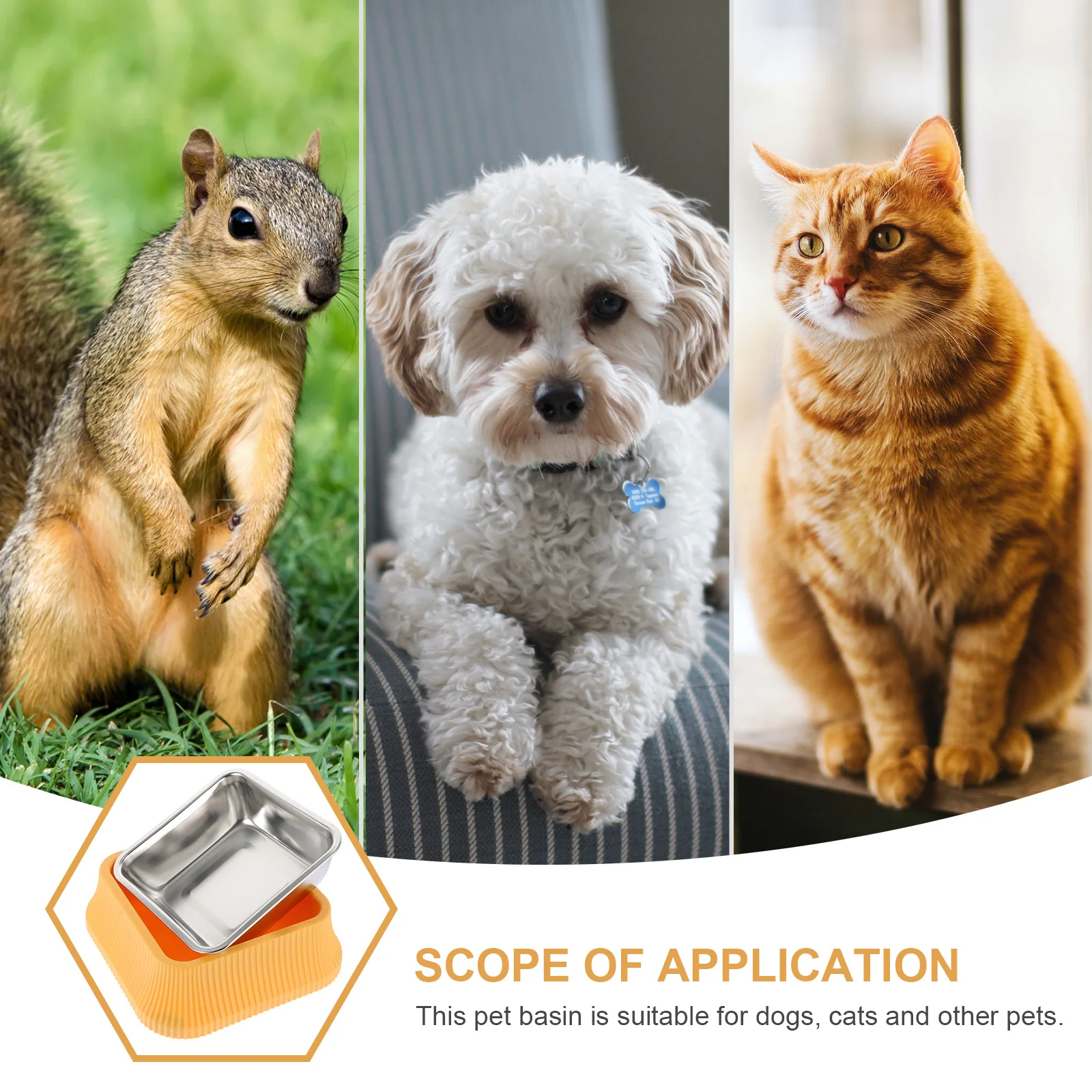 

Anti-Slip Pet Feeding Bowl Large Capacity Non-Tip Dog Food Bowl For Cats Puppies Pet Water Dish Chew-Resistant