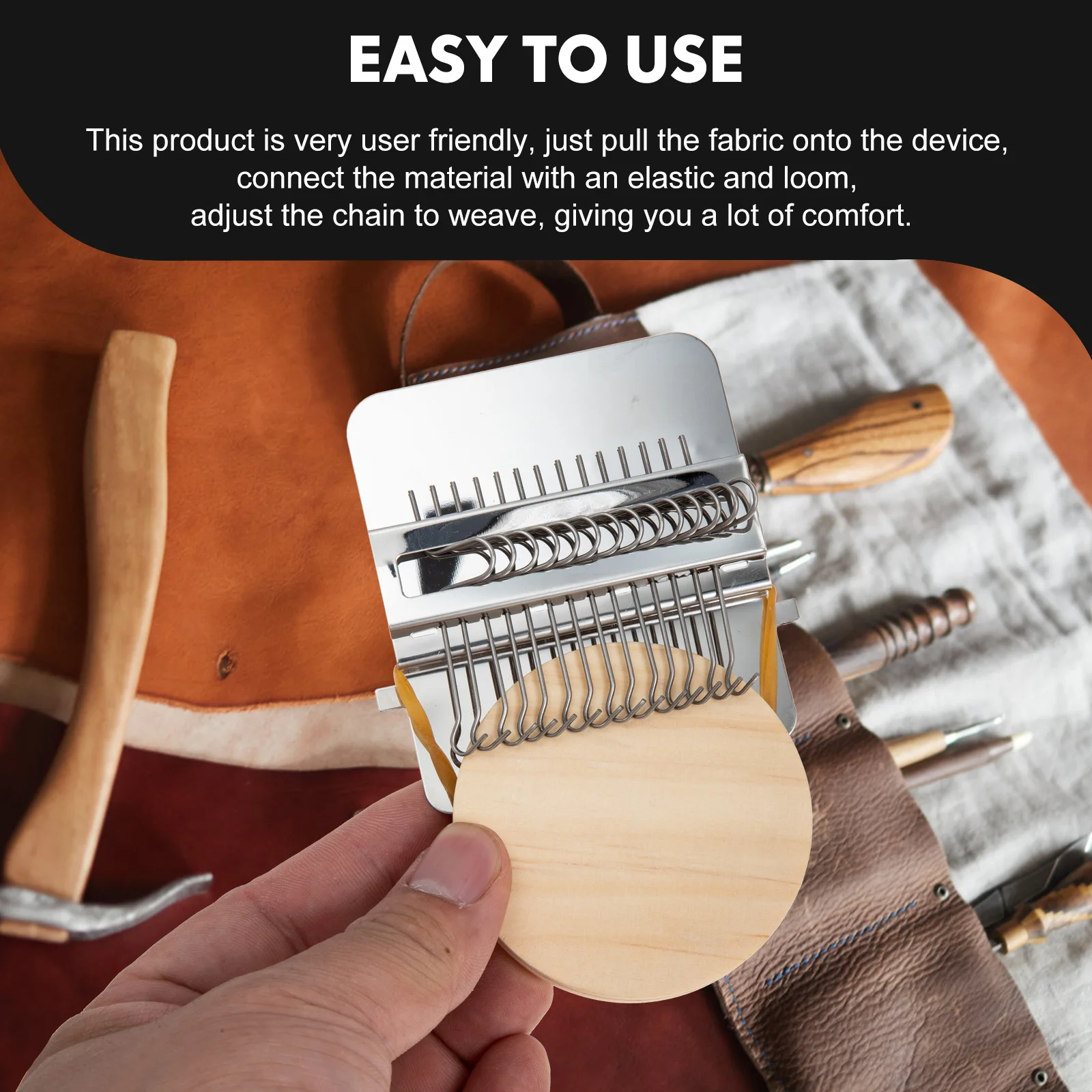 

1 set Mini Kit Crafts DIY Knitting Tools Small Set Adjustable Darning Tool Portable Machine for Kids Lovers Weaving Loom for DIY