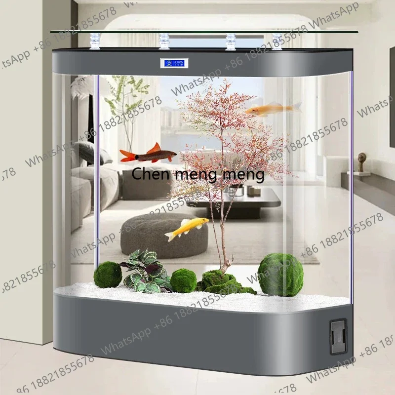 

CC182 Fish Tanks Shrimp Aquarium Floor Ecology Entrance Hall New Style Hotel Aquarium Simplicity Luxury Home Furniture Acquario