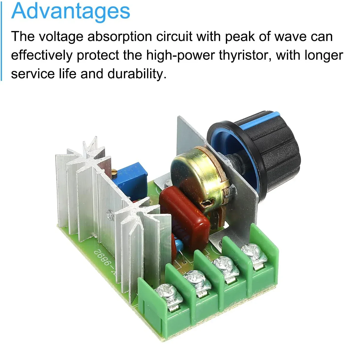 AC 50-220V 2000W 25A 모터 속도 컨트롤러 SCR 고전력 전자 전압 조정기 모듈 모터 LED 조광기 속도 제어