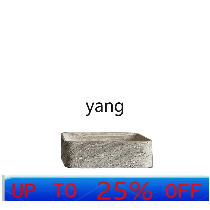 LTT wabi-sabi wind cave stone platform basin wash basin square creative art wash basin