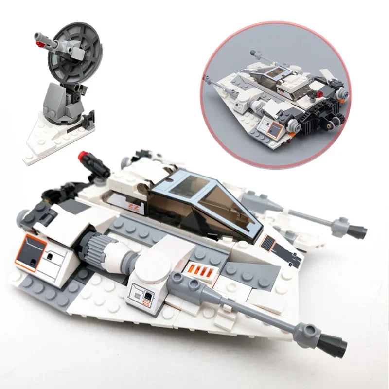 GALAXY-Spaceship Snowspeeders 75259 Snowfield fighter Aircraft Starfighter Model Building Blocks Bricks Toys Gifts Boys Set