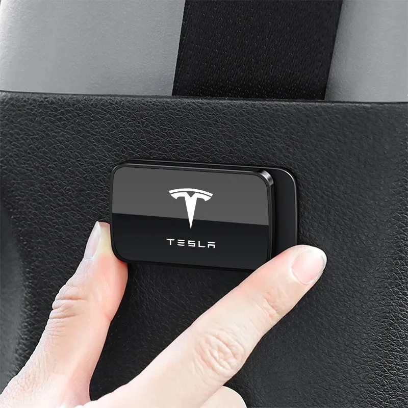 موضة المغناطيسي لوازم السيارات الداخلية مقعد حزام حامل مثبت ل تسلا نموذج 3 نموذج X S 2016-2020 الشارات TM3 TMX TMS #6