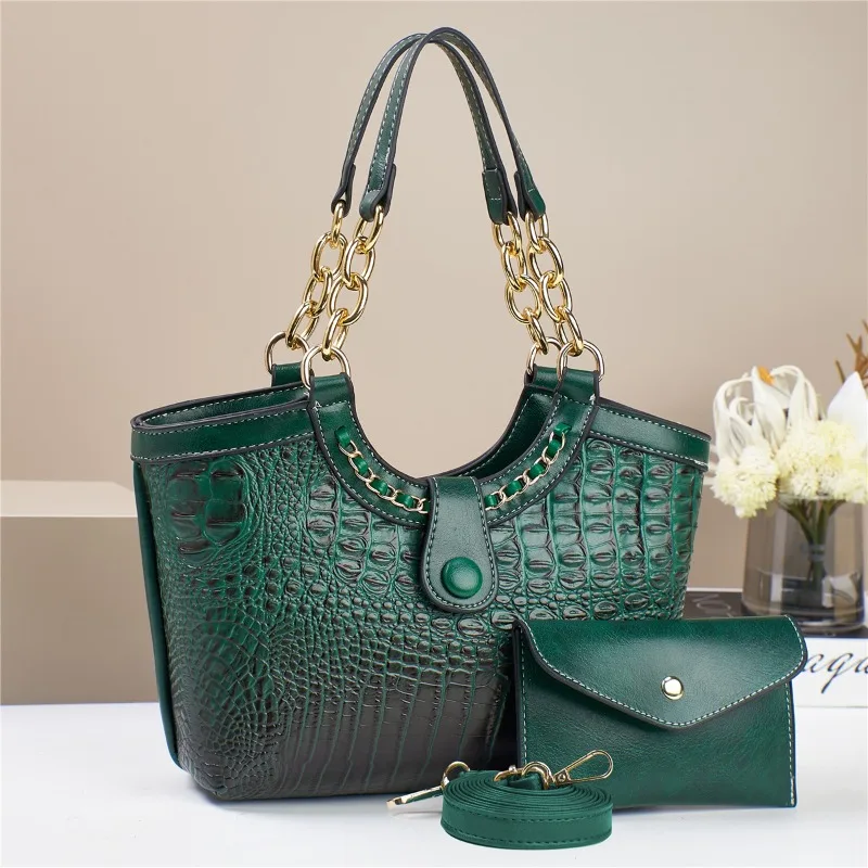 

Women's Handbag High-quality Exquisite Crocodile Patterned Purse and Handbag Elegant Women's Shoulder Crossbody Bag