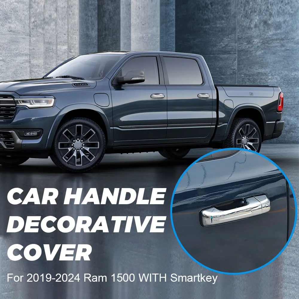 

Автомобильные аксессуары для Dodge RAM 1500 TRX 2021 2022 2023, накладка на внешнюю дверную ручку из АБС-пластика (с отверстиями для умных ключей)