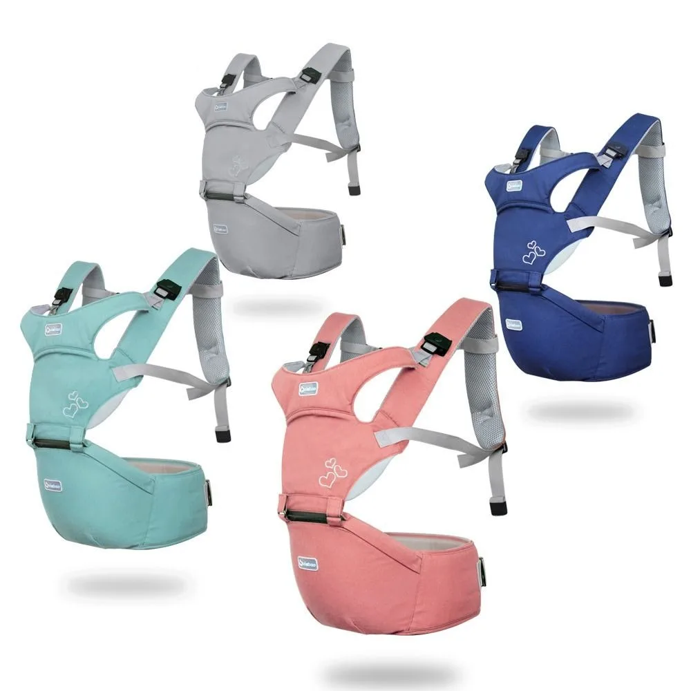 

Newborn Front Holding Baby Carrier Soft Material Infant Kangaroo Bag Baby Waist Stool 360 Ergonomic Carrier Sling Design