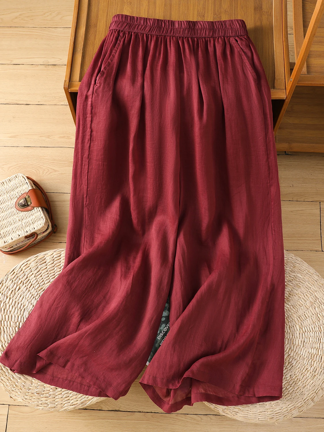 Letni zestaw damski 2025: luźny krój, bawełna i len, haftowany top i spodnie, modny komplet dwuczęściowy, odzież plus size.