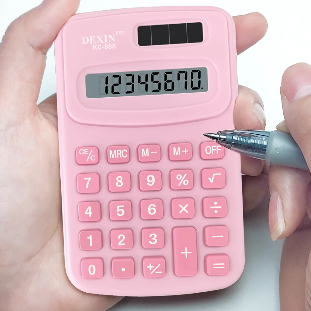 Small Calculator Silent Calculator Mini Version Learning Auxiliary Portable Calculator Back To School Supplies Students/Finance