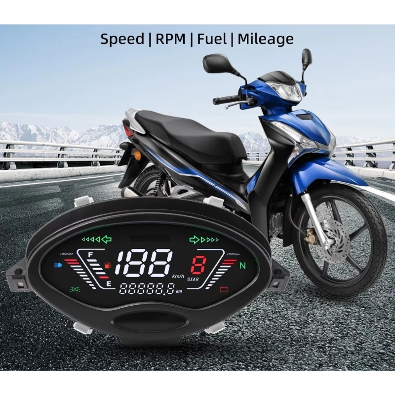 Advanced Motorcycle Electronic Meter With Clear Display Suitable For Charisma 125 X & D WAVE125 Wave125S Innovation 125 X37F