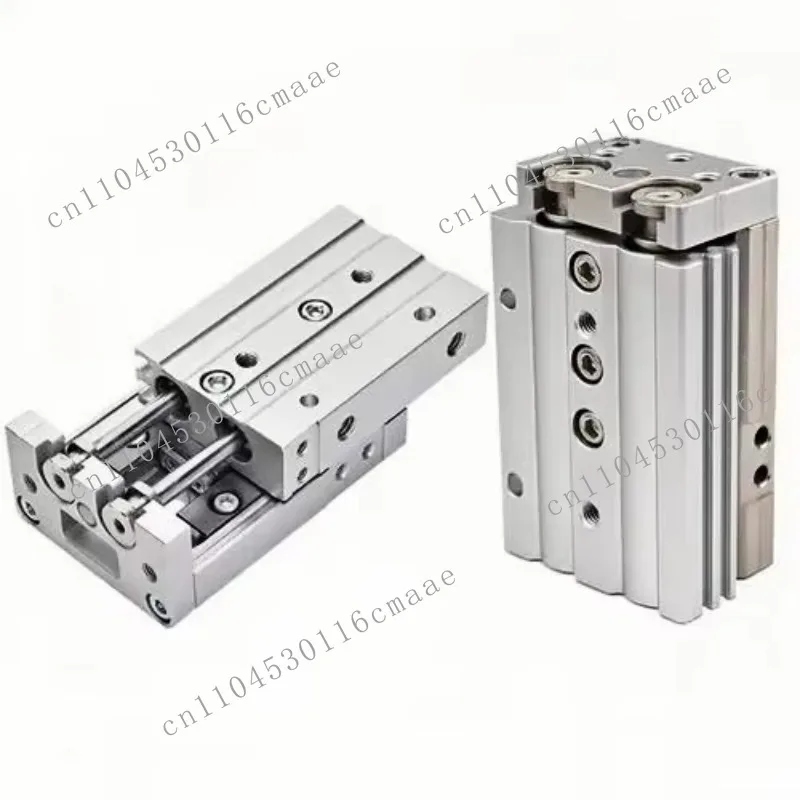 Pneumatic Slide Cylinder Precision Stainless Steel Piston Cylinder with Bearings