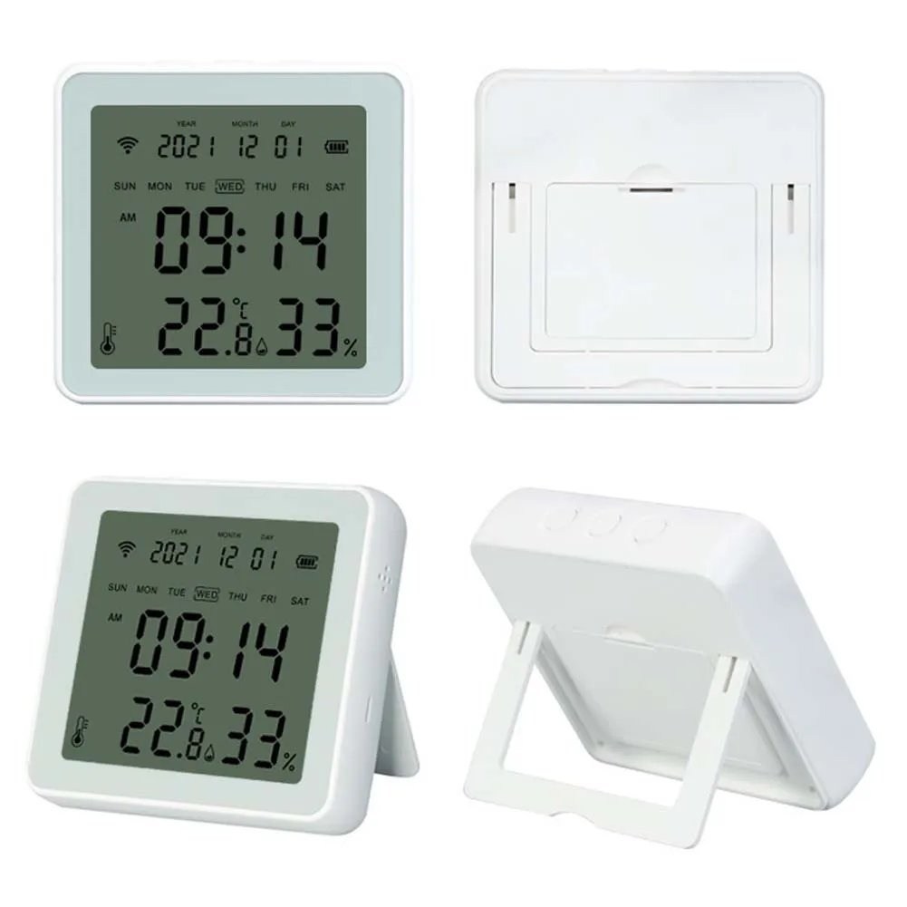 Smart WiFi Temperature and Humidity Sensor with Remote Monitoring and Voice Control Compatible with and Assistant