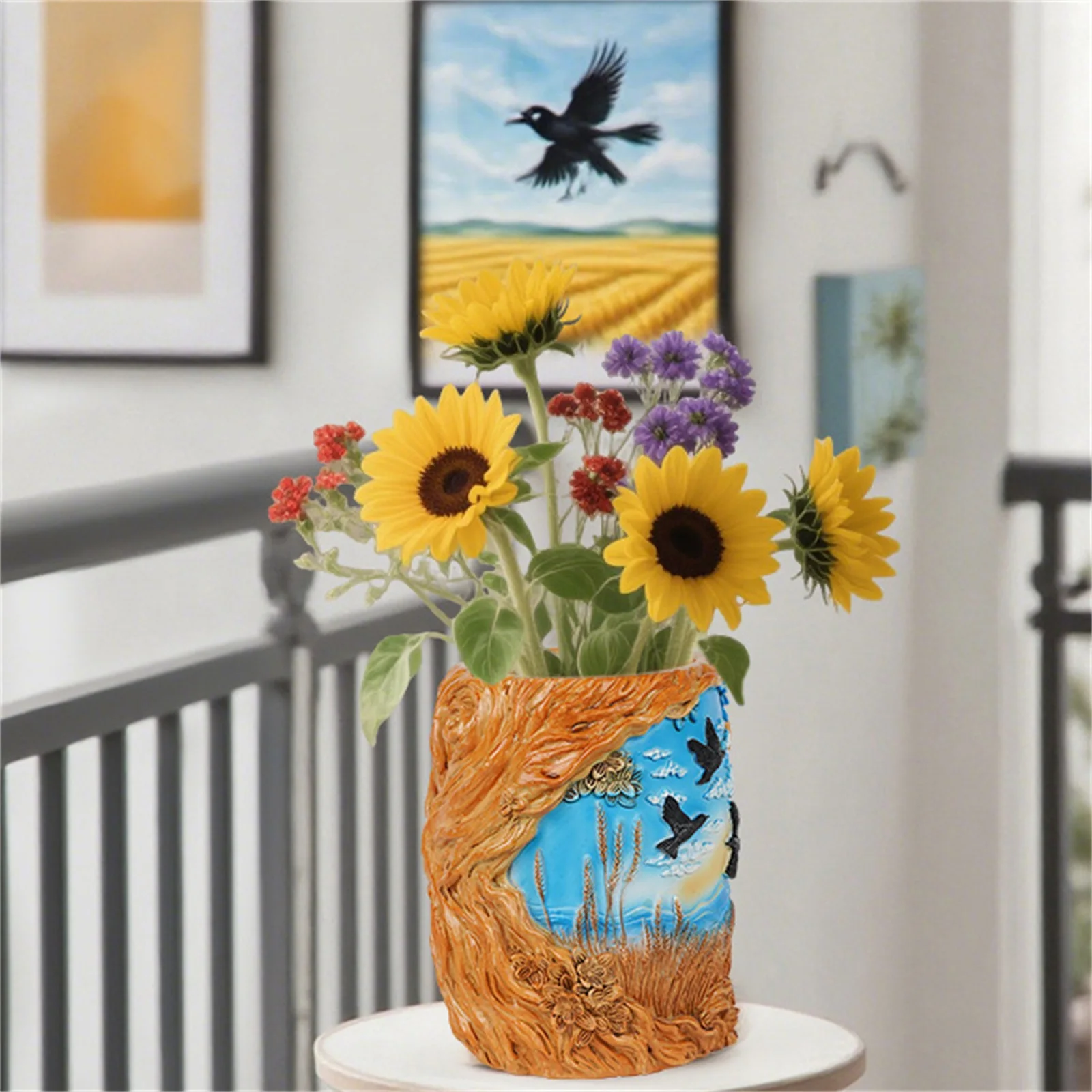 

Creative Flower Pot Decoration Family Desktop Novelty Decorative Resin Plant Pot Garden Unique Exquisite Flower Pot Ornament