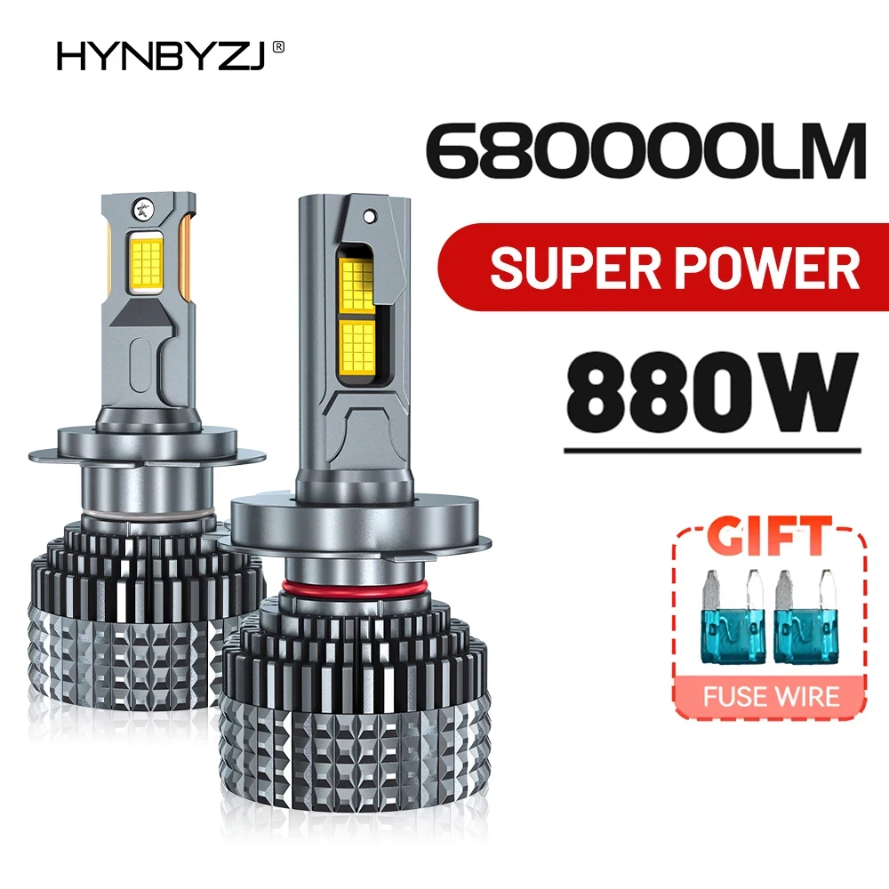 

HYNBYZJ H7 LED 24000LM Headlights Canbus H1 H4 H11 9012 HIR2 H8 H9 9005 9006 HB3 HB4 Extremely 210W High Power 6000K