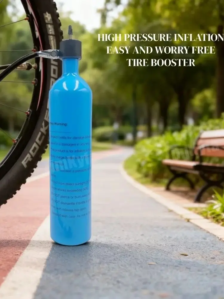 AliExpress zimakyfa Tubeless Tire Air Booster 1.15L Aluminum Alloy MTB Road Inflator Tire Air Bottle - Valve Gas Cylinder & Accessories
