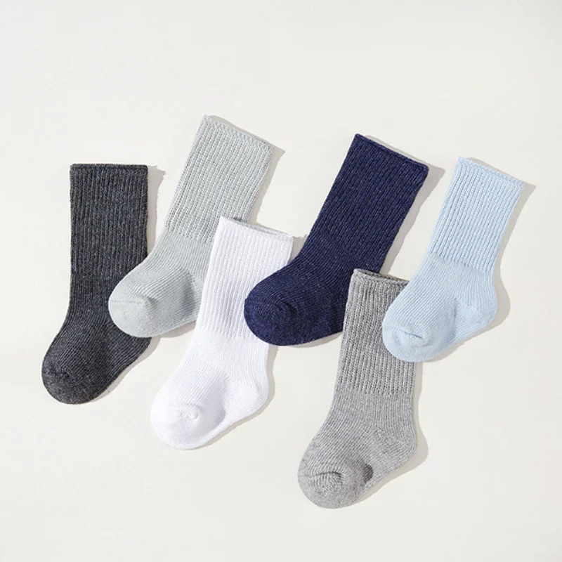 3Pair/lot new solid color stripe boys' children's socks