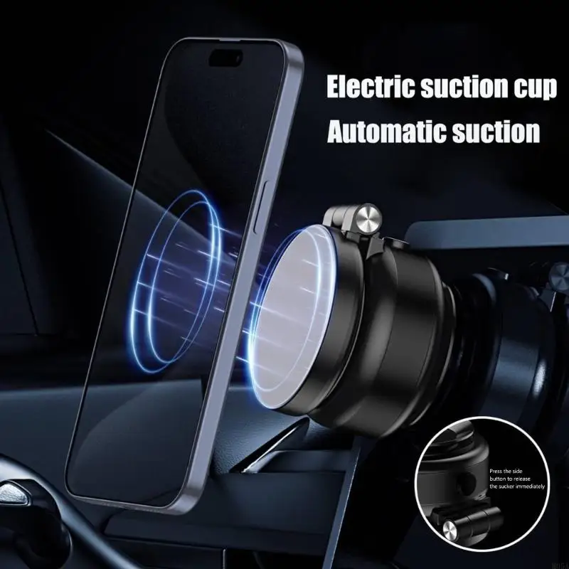 

Car Mount Bracket Rack with Electric Vacuum Grip Nonslip Adjustable Dashboard Stand for 4.7" Phone Navigation Travel Use