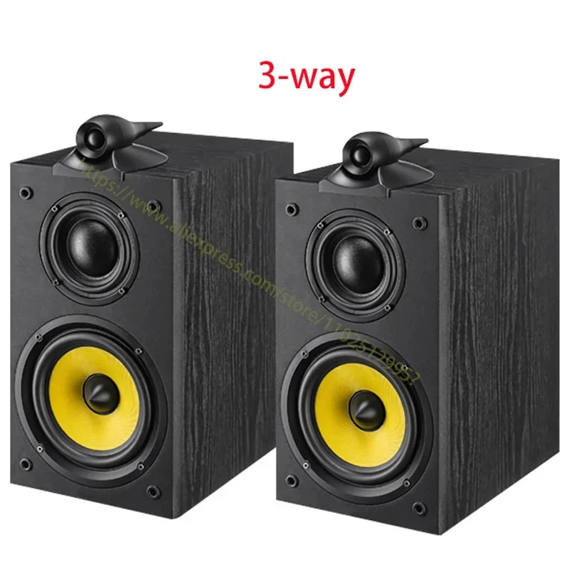 E1s Three-way 6.5 Inch 140W Passive Bookshelf Speaker Home Theater Front HiFi Speakers Applies to Amplifier Audio Loudspeakers