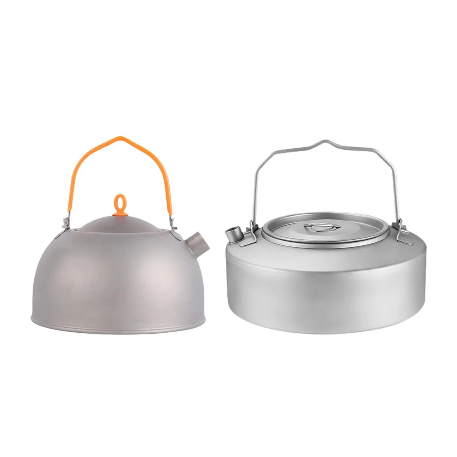 

Titanium Kettle Camping kettle to boil with open fire with tea tea handle