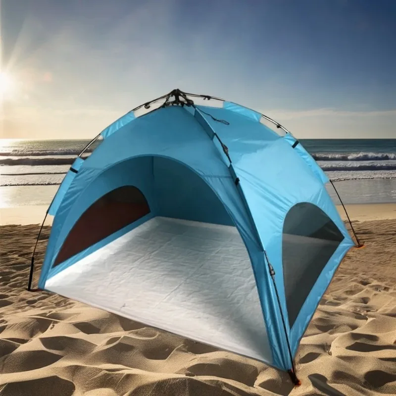 

Wind Valley 4-Person Auto-Hike Tent Lightweight Hard Shell Beach Tent For Summer Foldable Polyester Sun Shelter Outdoor Camping