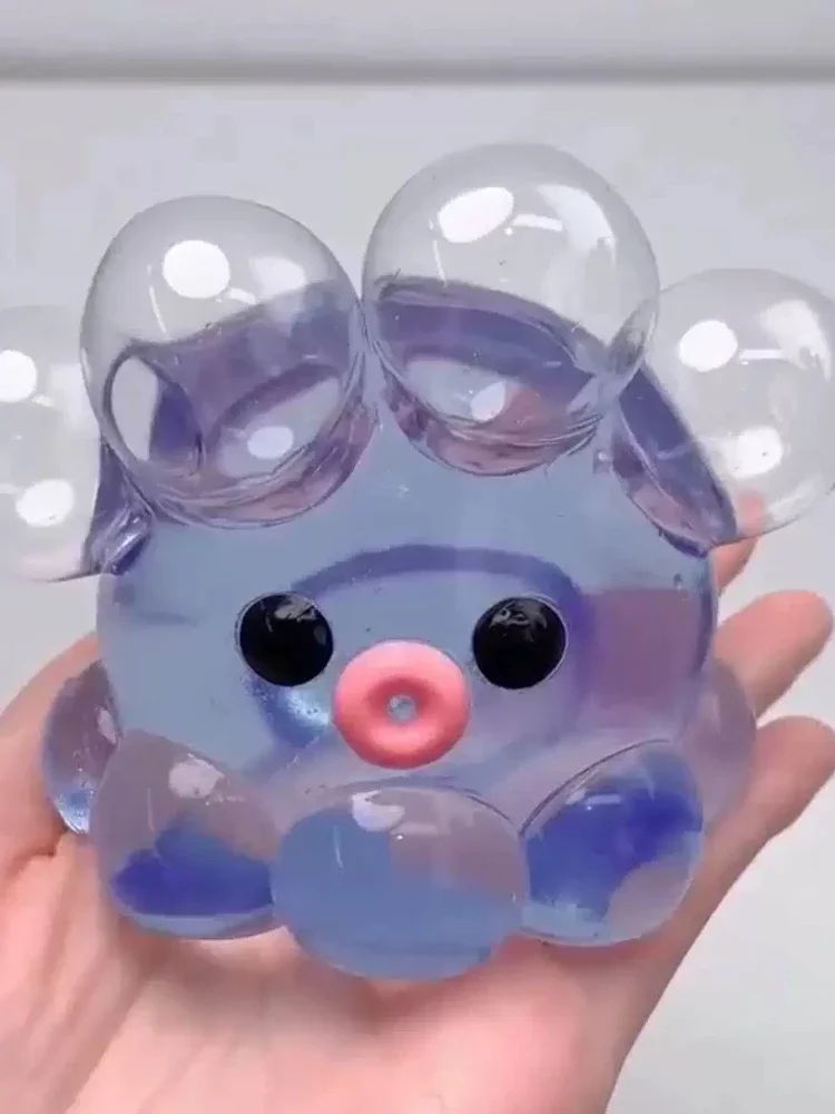 Squishy Bubble Pop Fidget-Spielzeug, Quetsch-Sensorikball & Oktopus-Popper, Anti-Angst-Spielzeug ASMR Spaßiges Partygeschenk