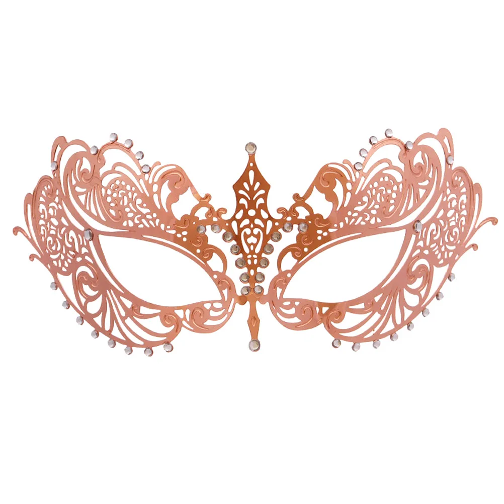 

Metal Half-face Mask Lightweight Premium Material Hollow-carved Comfortable Breathing Elegant Mysterious Fashion Women Girls