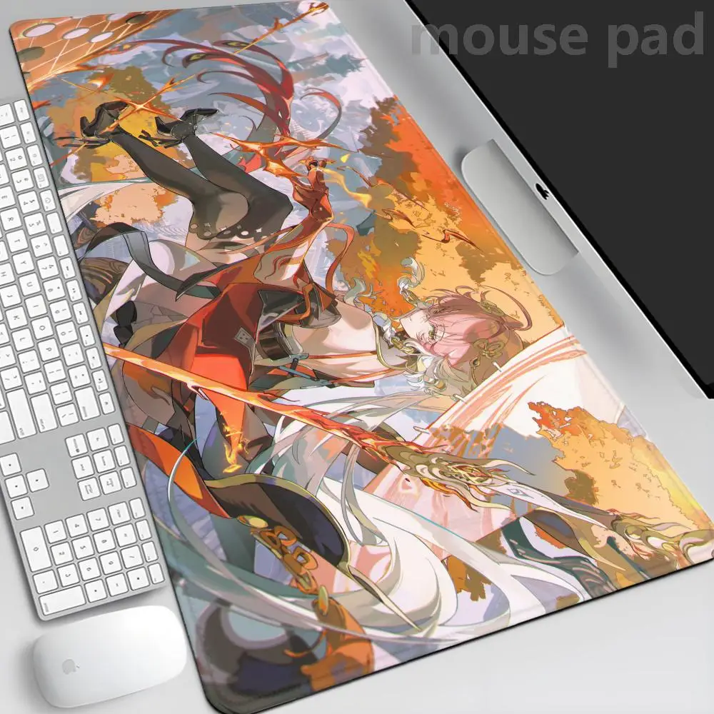 Wuthering Waves Changli Anime Mouse Pad Computer Table Desk Mat Gaming Hoom Accessories Kawaii Gamer Comic Mousepad Pc Cushion