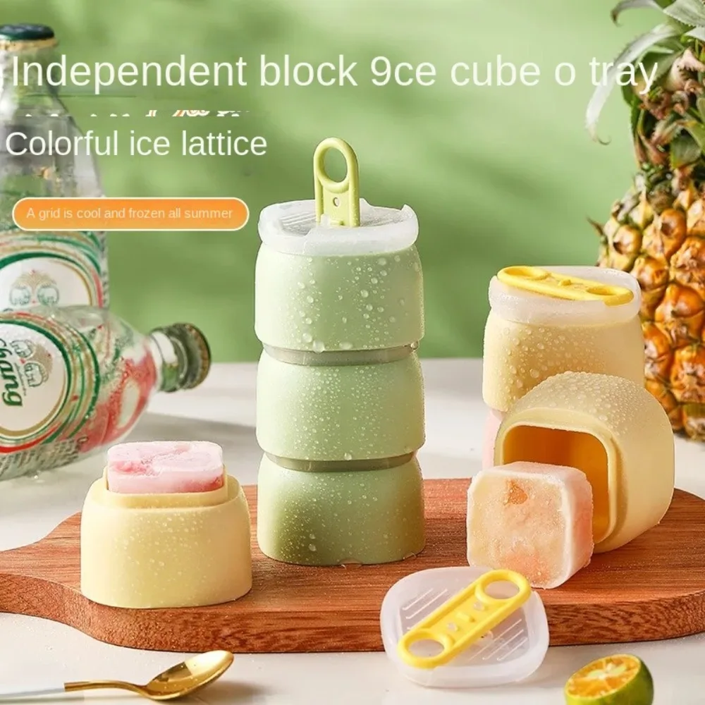 PP Ice Cube Mold Large Capacity Large Square Ice Cubes Square Ice Cube Maker Quick Freezer Cream Tools Easy Demolding