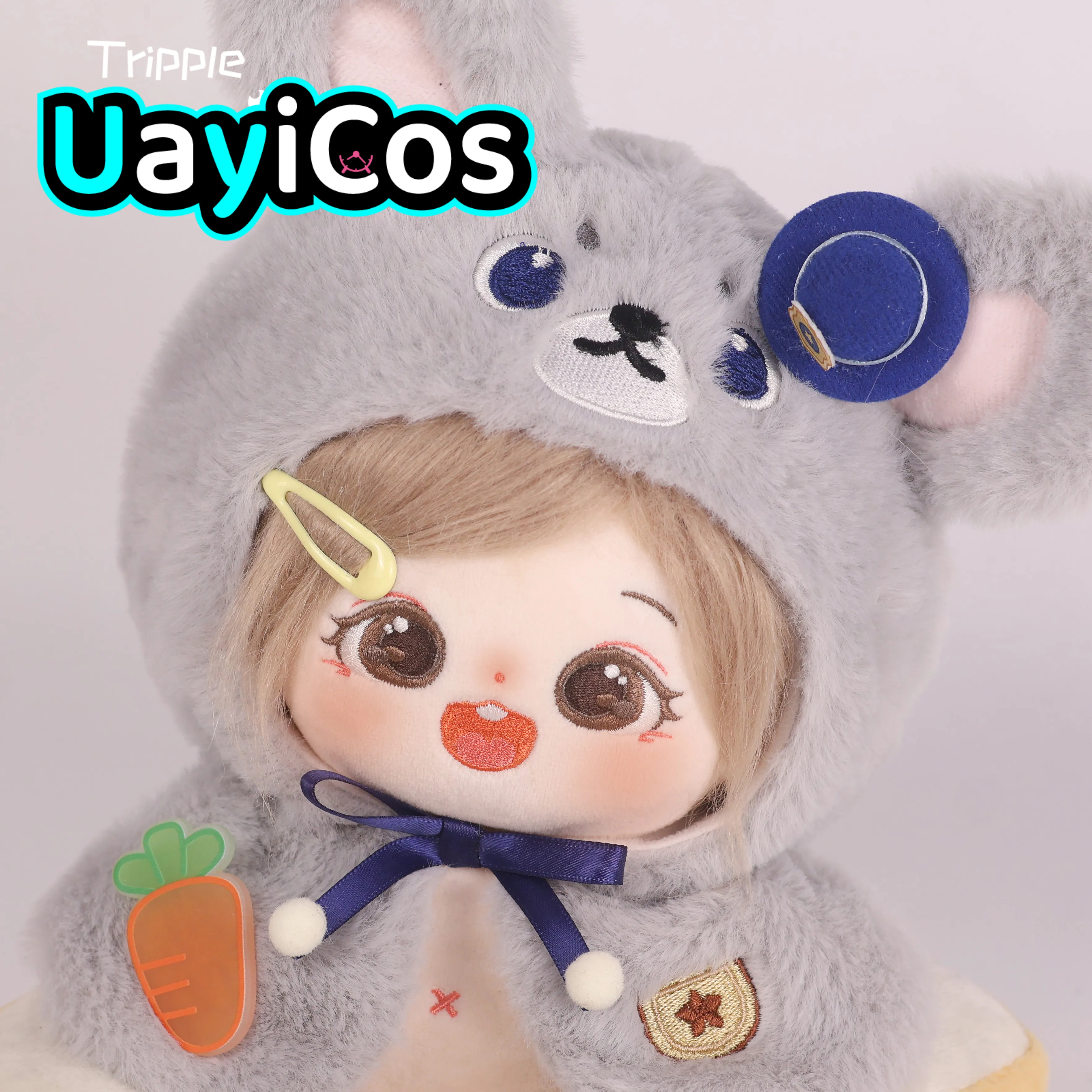 

In Stock 20cm Doll Clothes Rabbit Fox Cloak Tie Clothing Suit Stuffed Plushies Doll Accessories Anime Toy Kids Halloween Gift Co