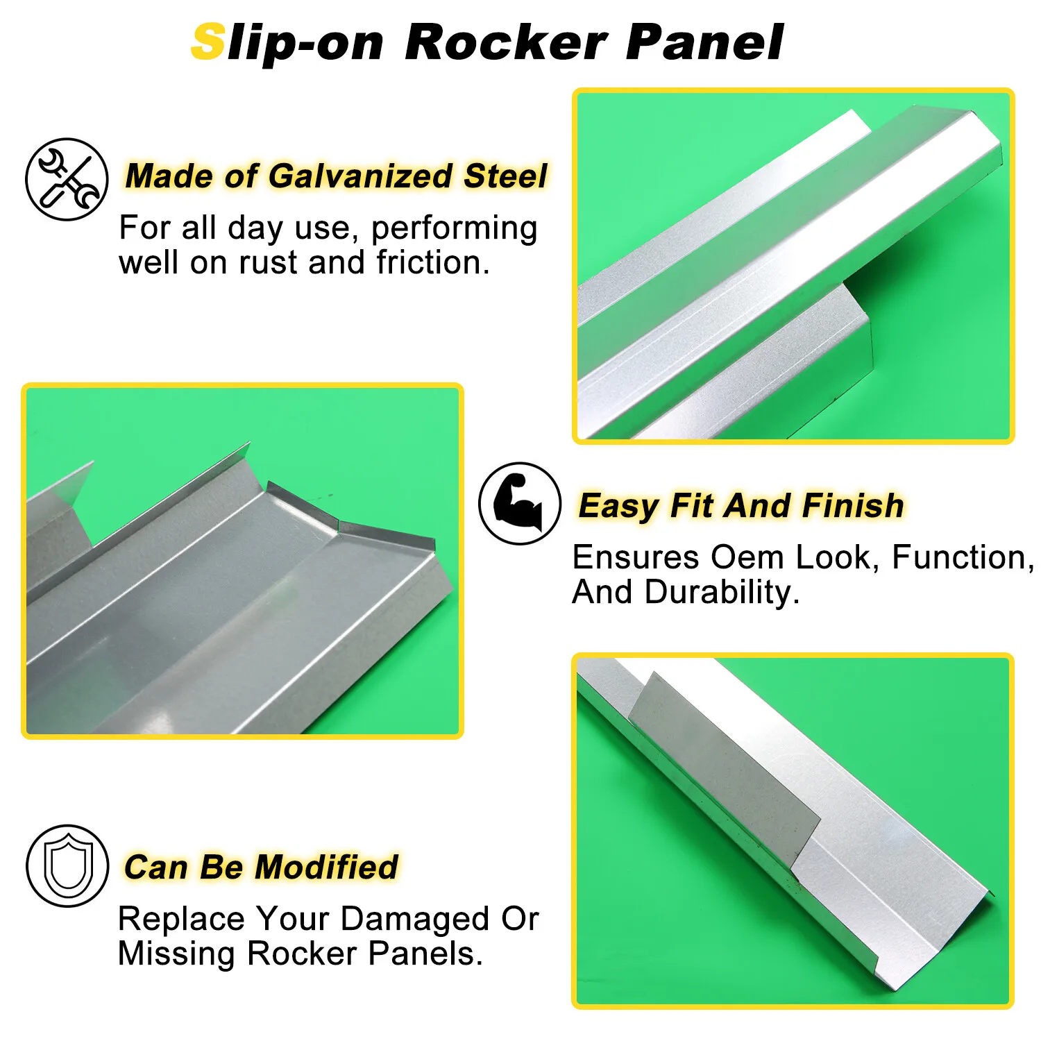 لسيارة جيب ليبرتي 4Door 2002-2007 سائق لوحة الروك سهل الارتداء + جانب الركاب