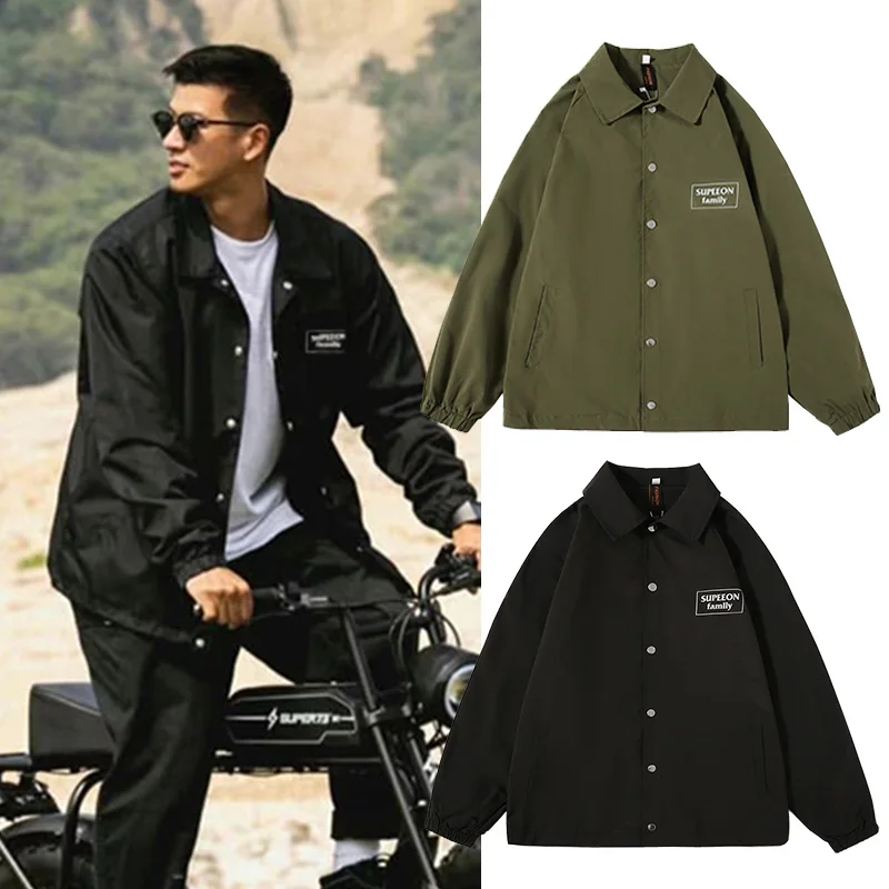 Yu Wenle Cargo Outerwear Men's Fashion Brand Thin Coach Jacket Youth All-Match Casual Loose Fashion Top Autumn