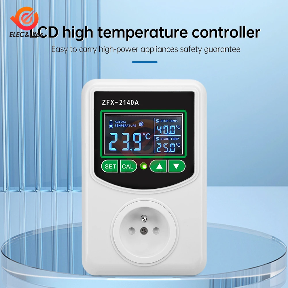 ZFX-2140A Microcomputer Thermostat 220V 2200W/3500W LCD Digital Temperature Controller Switch Thermostat Thermoregulator