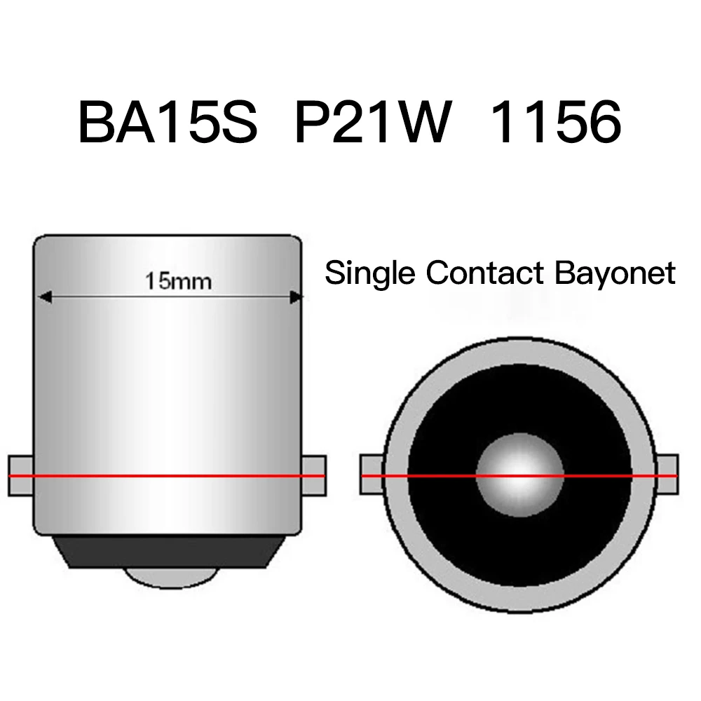 2 pz R5W R10W Mini Led 1156 P21W BA15S P21/5W 1157 BAU15S PY21W lampada di segnalazione per Auto luce di marcia diurna 12V Auto fendinebbia per Auto