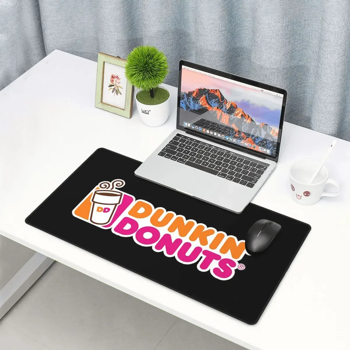 Large Mouse Pad Dunkin Donuts Gamer PC Laptop Mats Keyboard Carpet Computer Gaming Office Accessories Desk Mat