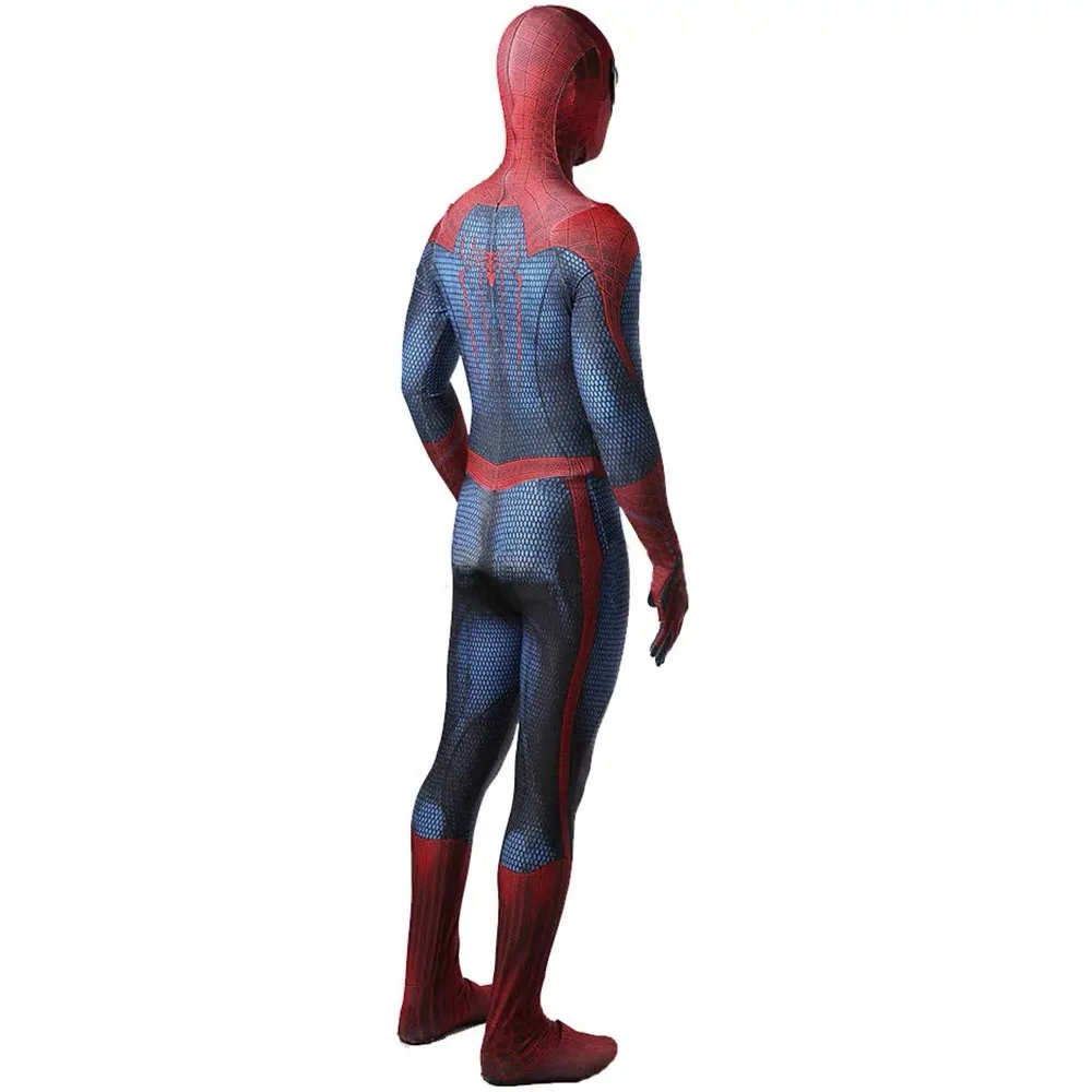 O incrível super-herói Zentai para homens, bodysuit Halloween adulto, TASM 1 traje Spidercosplay, masculino