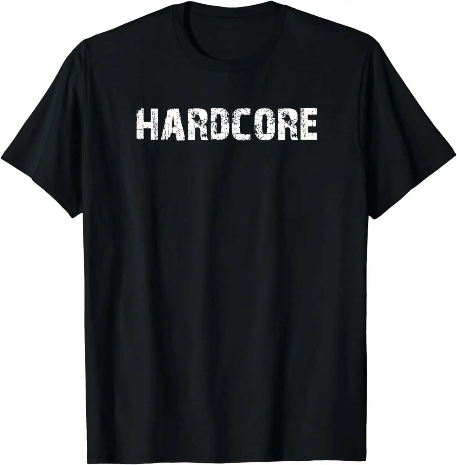 Hakke Hardcore Simple Lettering in Post Apokalypse Style T-Shirt Men Clothing Streetwear T Shirts Camisetas