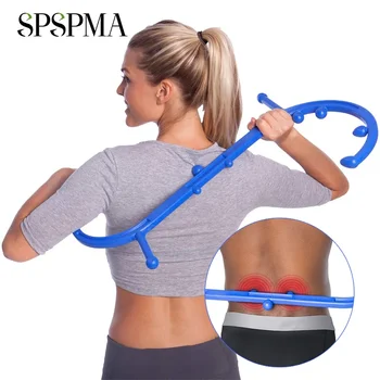 Herramienta de masaje de punto de disparo, automasajeador de mano para hombros, cuello, espalda y piernas, bastón de masaje Manual, gancho, eliminador de nudos muscular, 1 Uds.