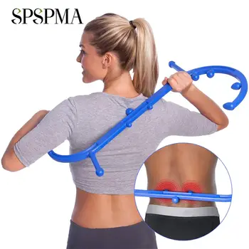 1個觸發點按摩工具,肩頸背部腿部手持式自我按摩器,手動按摩棒,帶鉤,肌肉結節消除器 10 最佳銷售 背部按摩工具 - №4