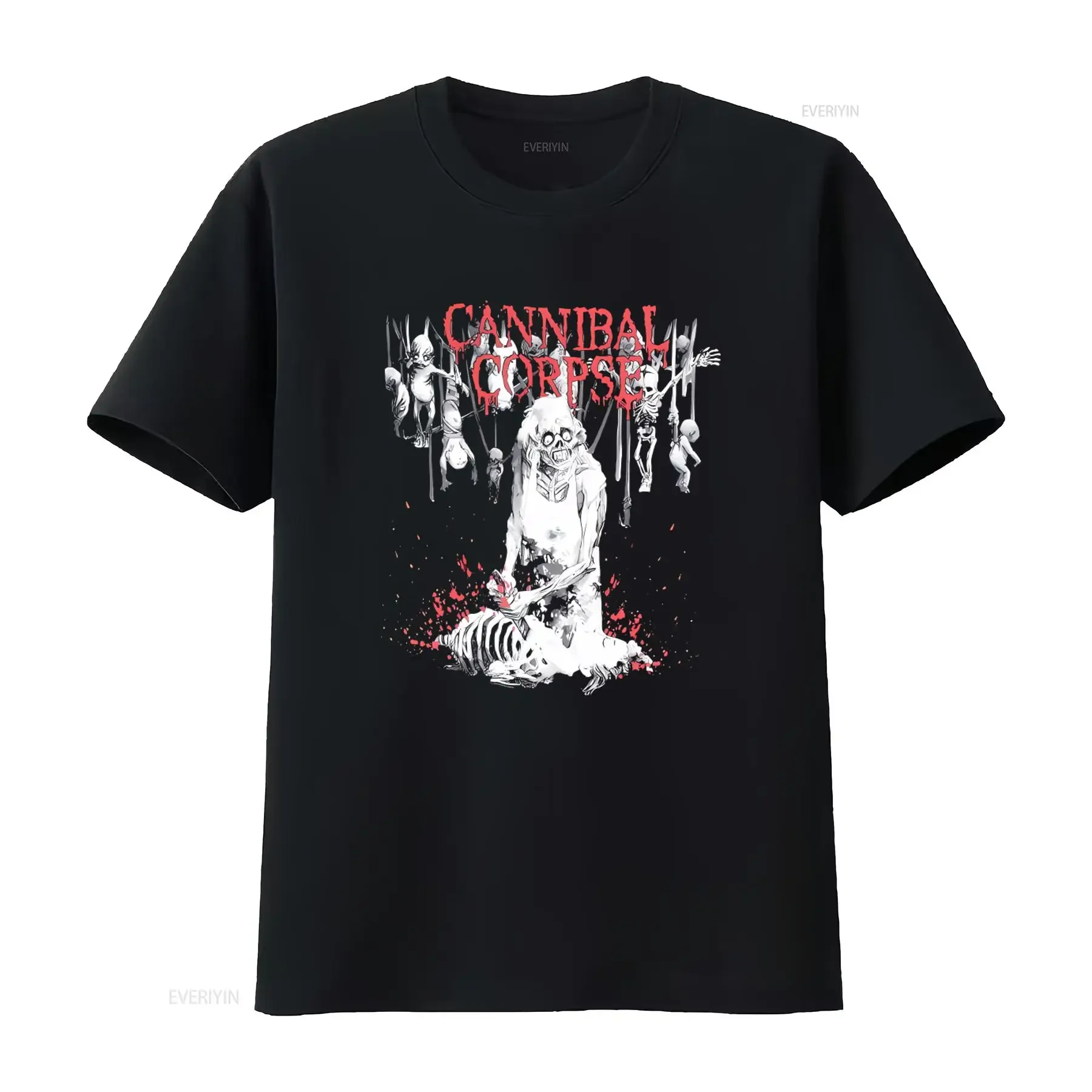 Cannibal Corpse T Shirt Large 2010 Black Butchered At Birth Skeleton Metal Band  vintage Washed designer clothes Unisex