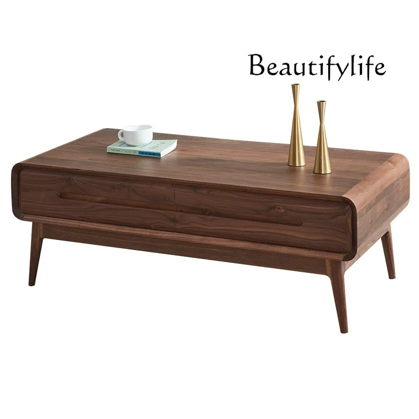

FTavolino da caffè semplice nordico soggiorno domestico rettangolare in legno massello modello di design nuovo modello di fascia
