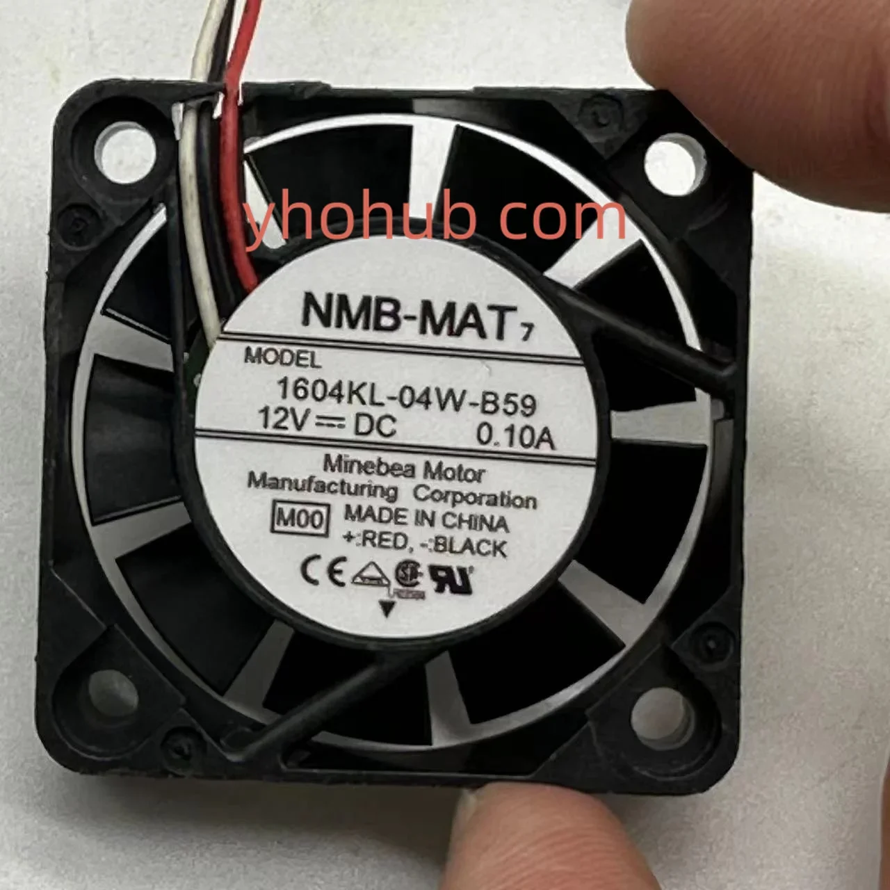 NMB-MAT 1604KL-04W-B59 M00 DC 12V 0.10A 40x40x10mm مروحة تبريد الخادم
