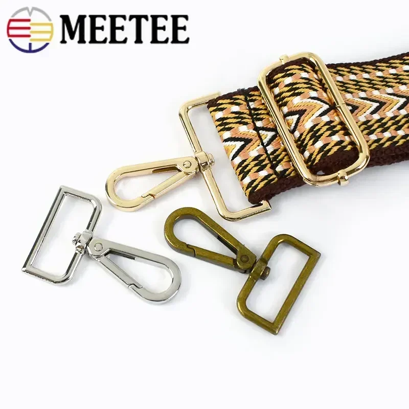 10/30Pcs Meetee 20-50mm Metal Buckles Carabiner for Bag Lobster Clasps Swivel Trigger Clips Snap Hook DIY Handbag Accessories