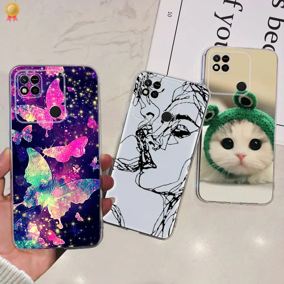 NEW Design For Cover Xiaomi Redmi 10A Case Cartoon Bumper Back Shockproof Soft TPU For Xiomi Redmi 10 10C A10 C10 Redmi10 A Bag