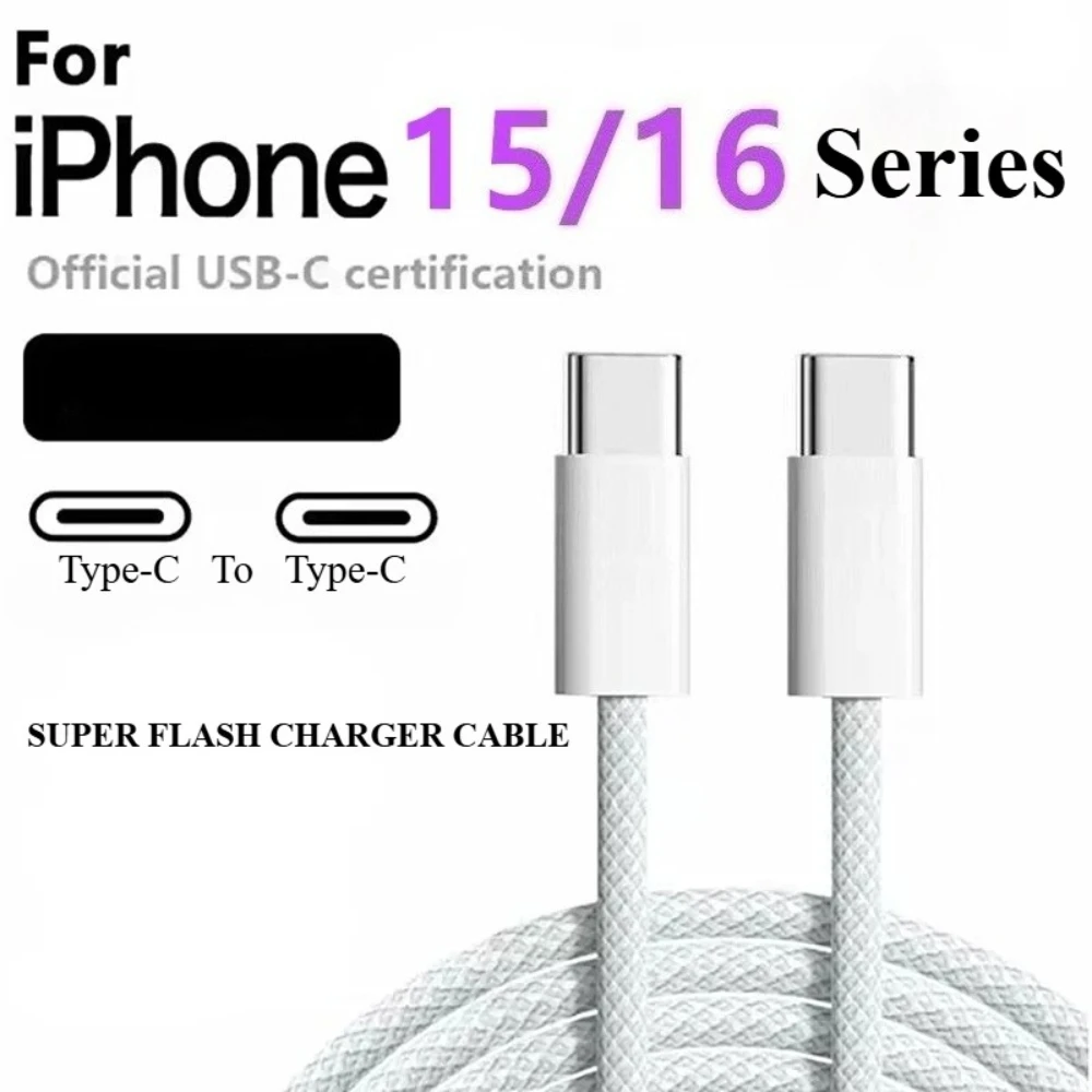 

PD 45W Type C to Type C Cable Data Line For Iphone 15 16 promax Xiaomi Fast Charging USB C to Lighting